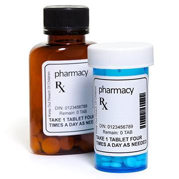 Two bottles of prescription medicine